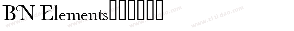 BN Elements字体转换